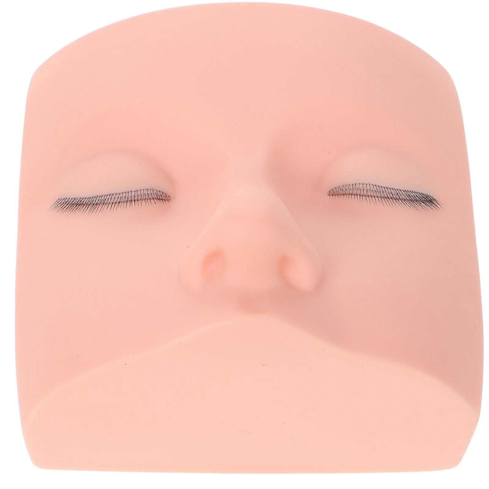 Eyelash Mannequin Silicone Head for Lash Extension Practice 5Pcs Kit