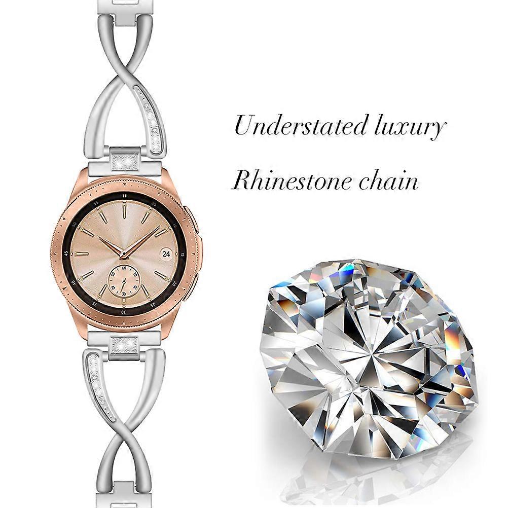 Metal Watch Bands Comfortable Wear Strap Silver 1Set