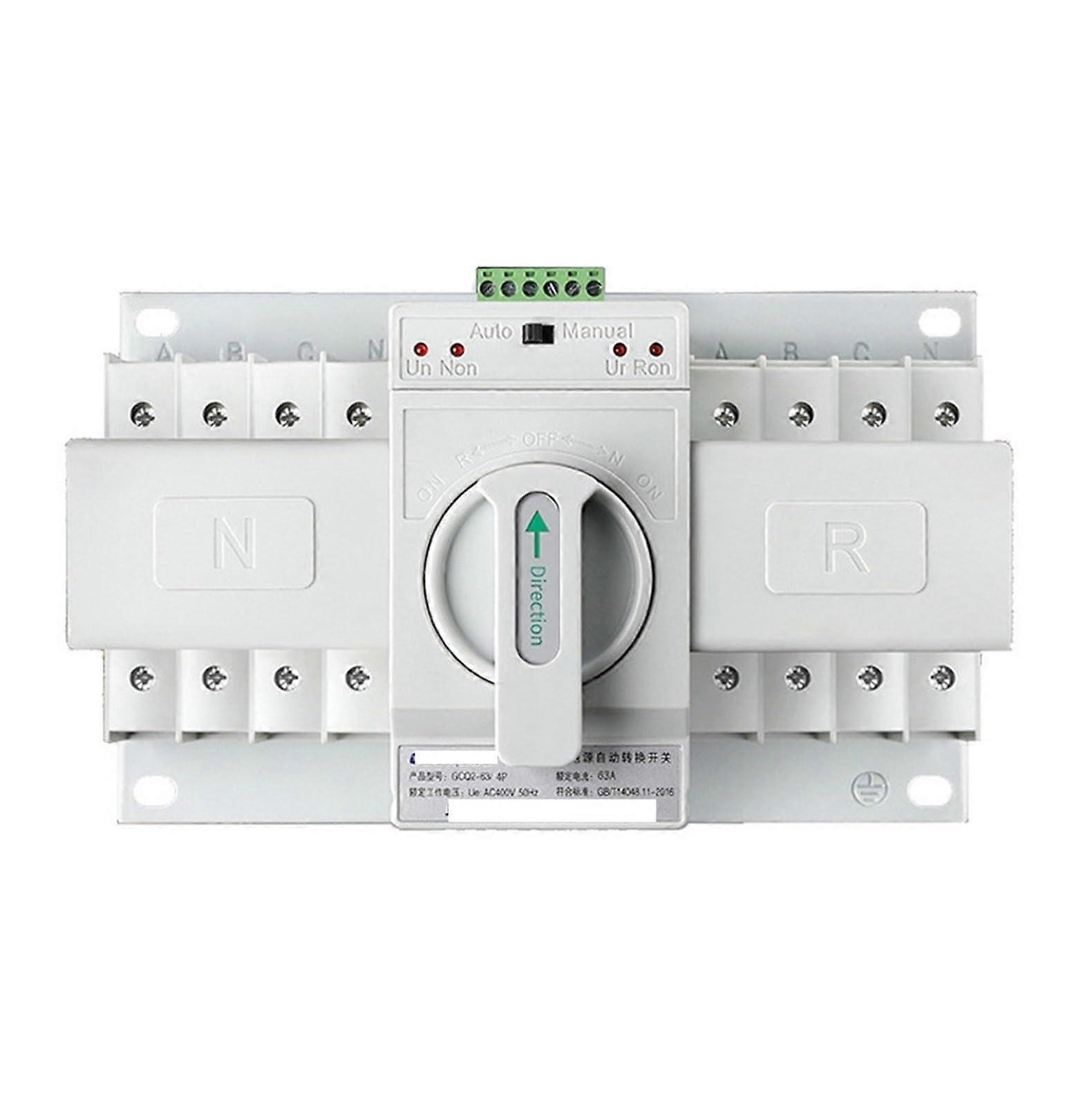 Automatic Transfer Switch 63A 4P Three Phase Dual Power CB ATS Fast Intelligent Switching