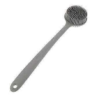 Silicone Bath Brush with Ergonomic Long Handle and Soft Bristles for Gentle Back Exfoliation