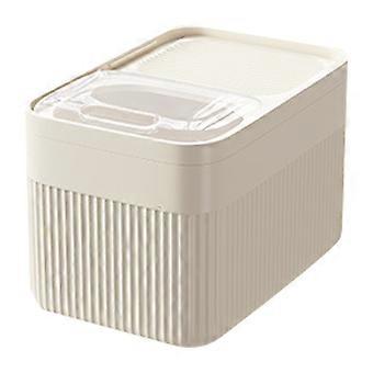 MOQIN Aufbewahrungsbehälter für Tierfutter, 5 kg, luftdicht und BPA-frei, transparent/beige – geeignet für Hunde-/Katzenfutter und Leckerlis