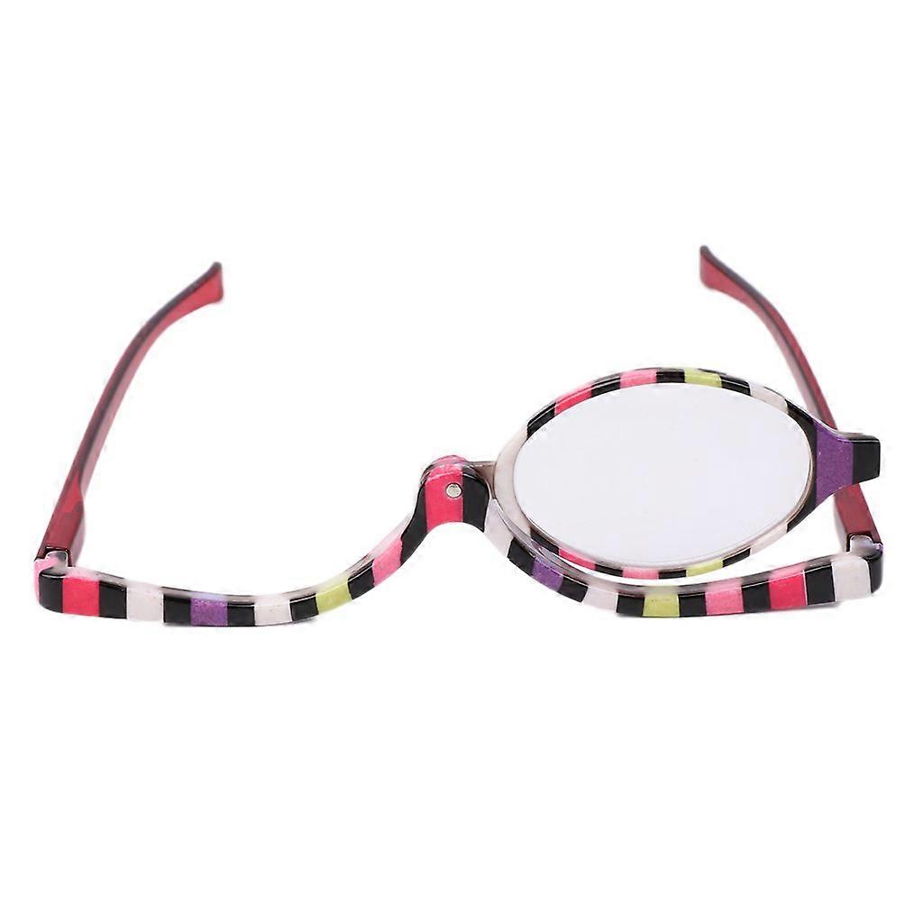 Folding Reading Glasses +4.0 Magnification for Makeup and CloseUp Viewing