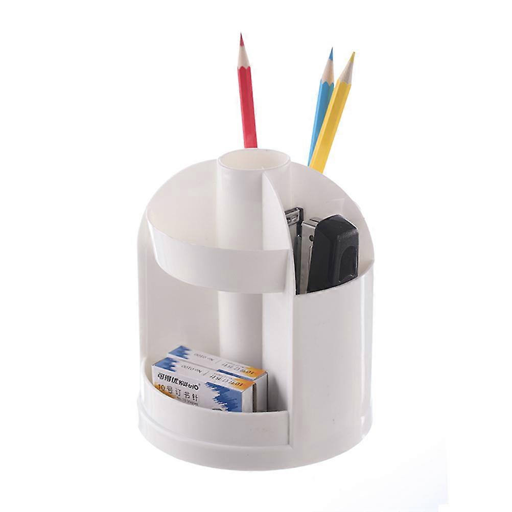 Pen Holder Multi-Function Rotating Plastic Desk Organizer with 2Pcs Set