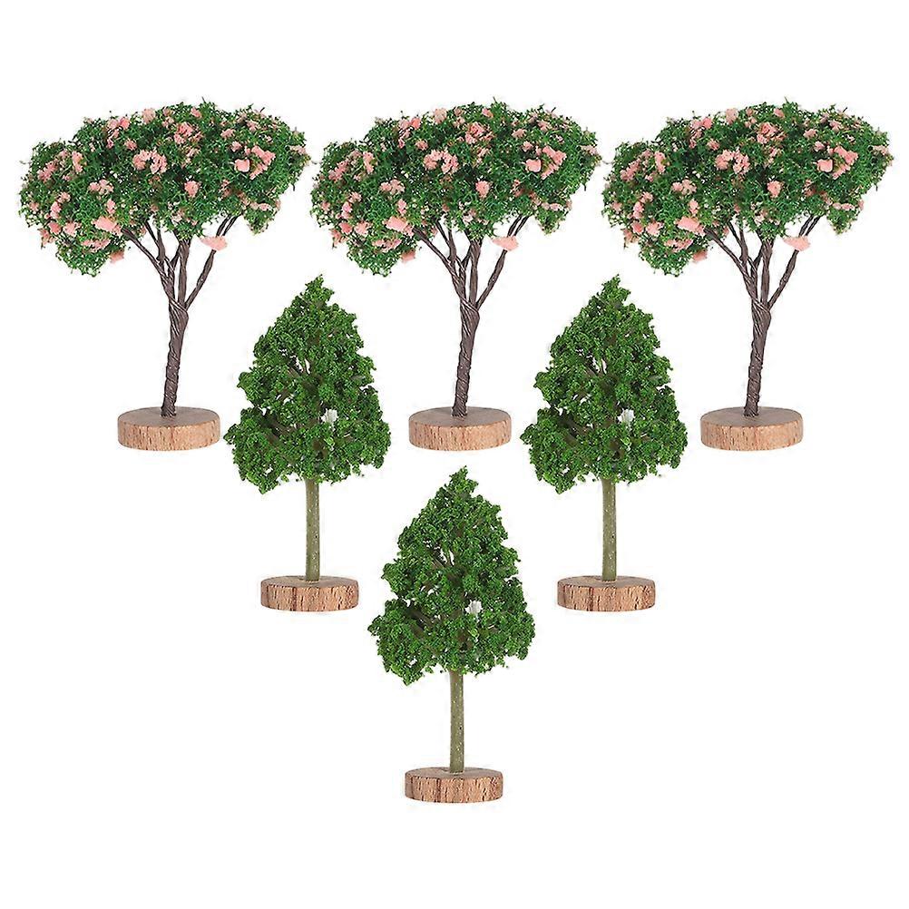 Mini Scene Trees Mini Model Trees for Decoration 18Pcs Mixed Artificial Plastic