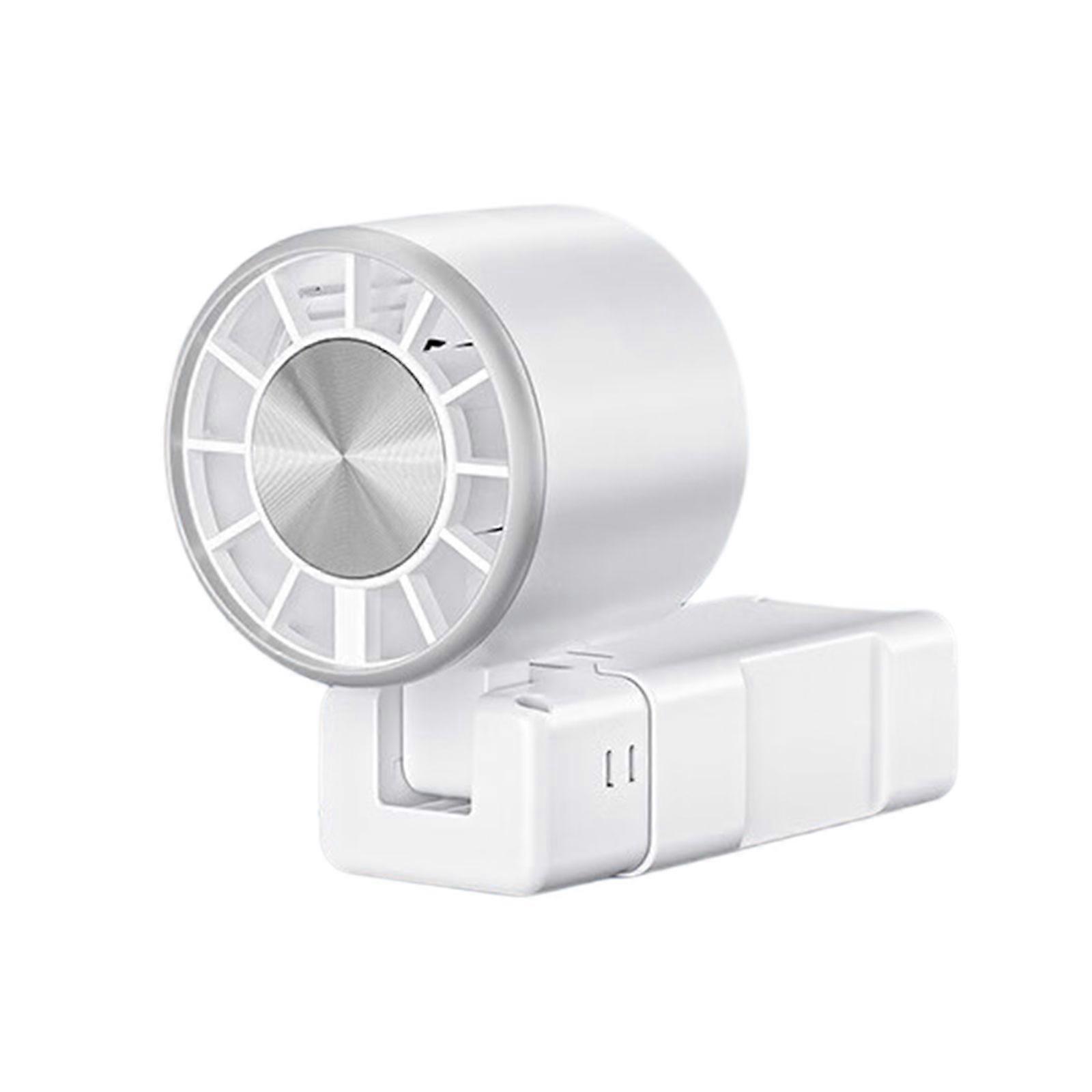 Bladeless Fan 5 Wind Mode Timer Function Foldable Stand Hanging Neck Fan For Computer Study Bedroom Camping  White