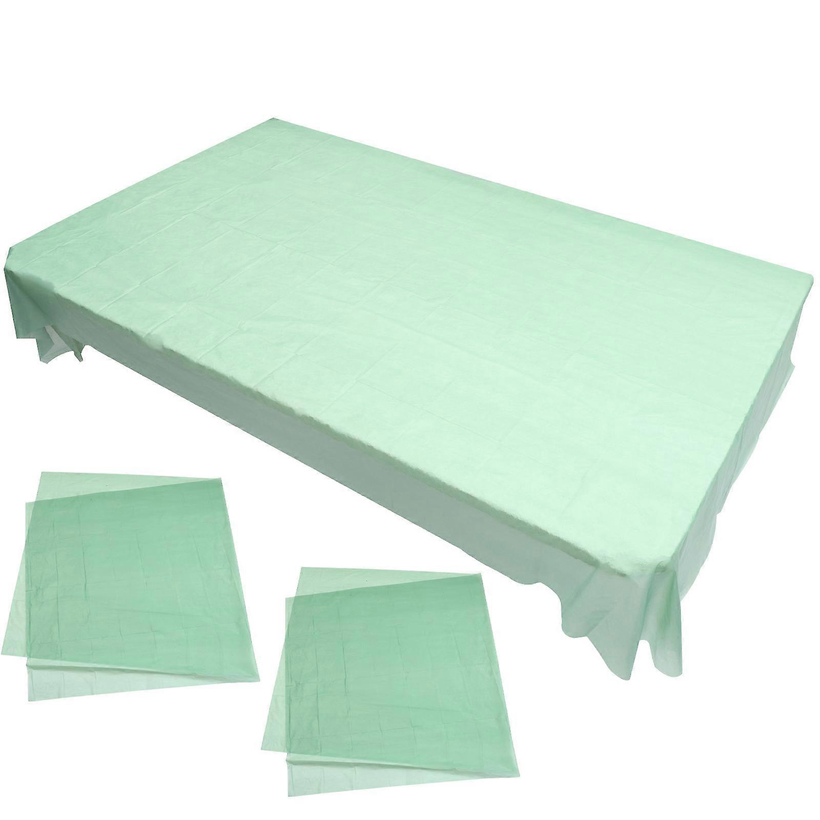 Green Tablecloth Rectangular for Decoration 3Pcs Party Table Covers