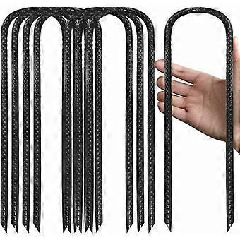 Pack Trampolinpfähle aus verzinktem Stahl mit T-Haken (Schwarz)