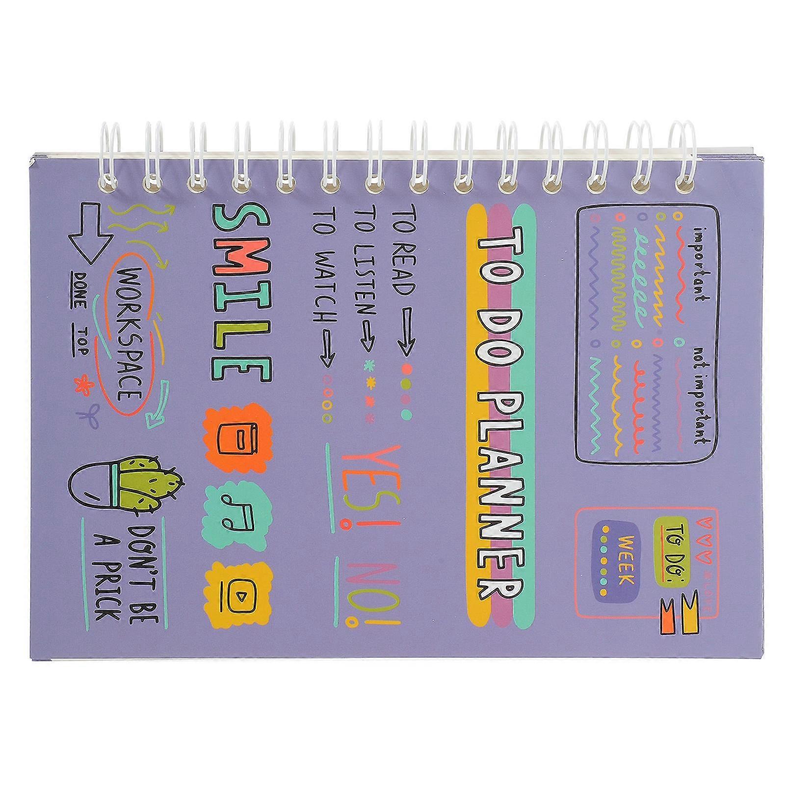 Daily Use Violet Multi-Function Note Book with Portable Planner Organizer