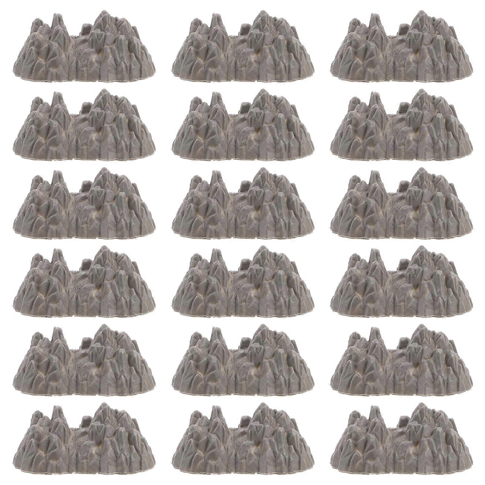 Artificial Rocks Miniature Plastic Simulation Stone Rock Model for Decor 100Pcs