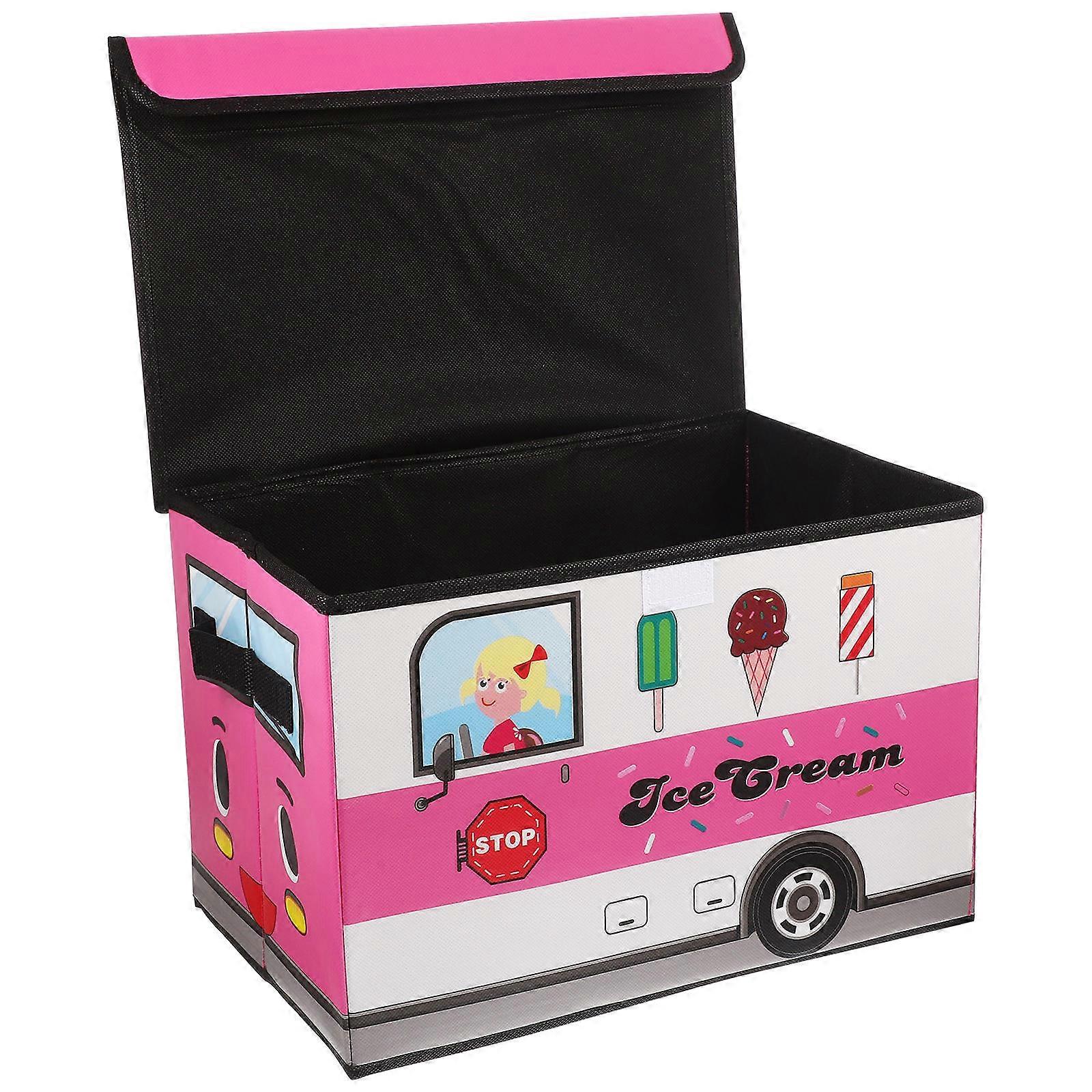 Multi-Function Pink Toy Storage Box for Organizing Kids Items