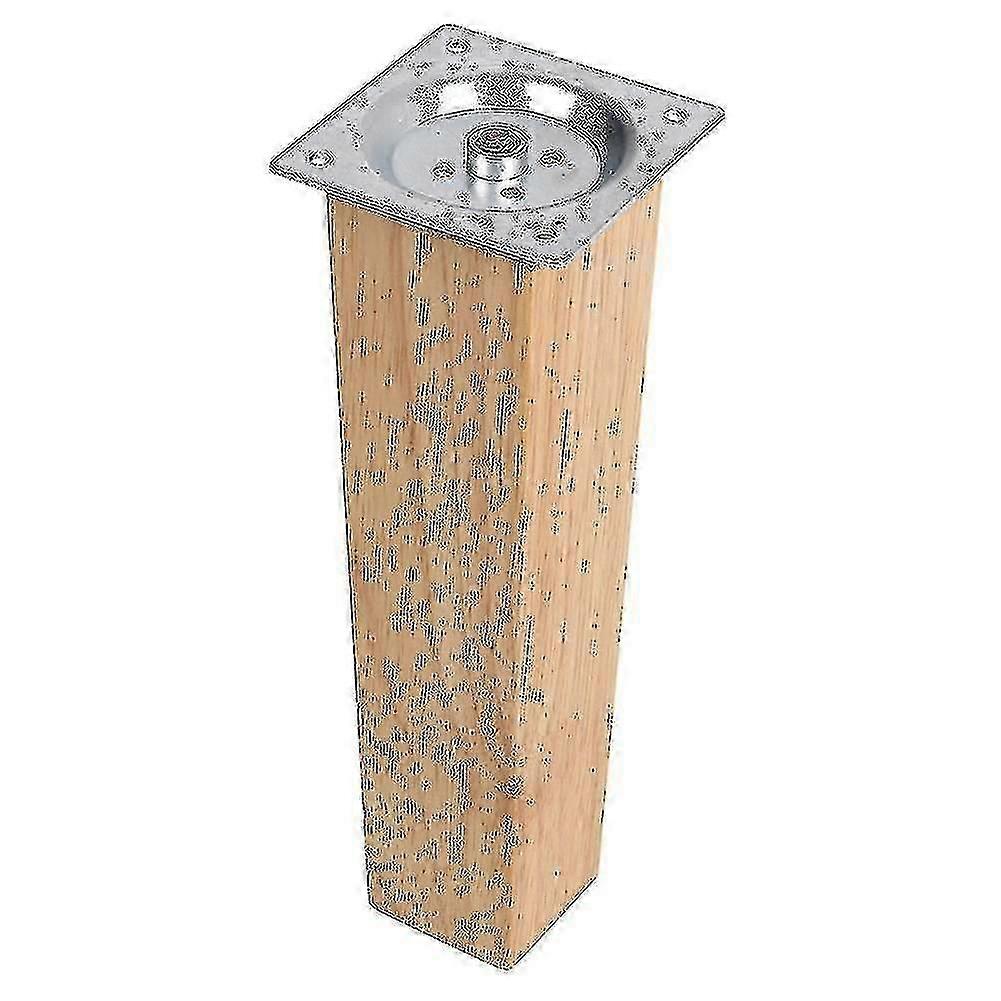 4er-Set quadratische Möbelbeine aus Eichenholz