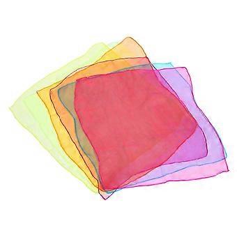 Danssjaals voor decoratie, diverse kleuren, jongleersjaals, 12 stuks