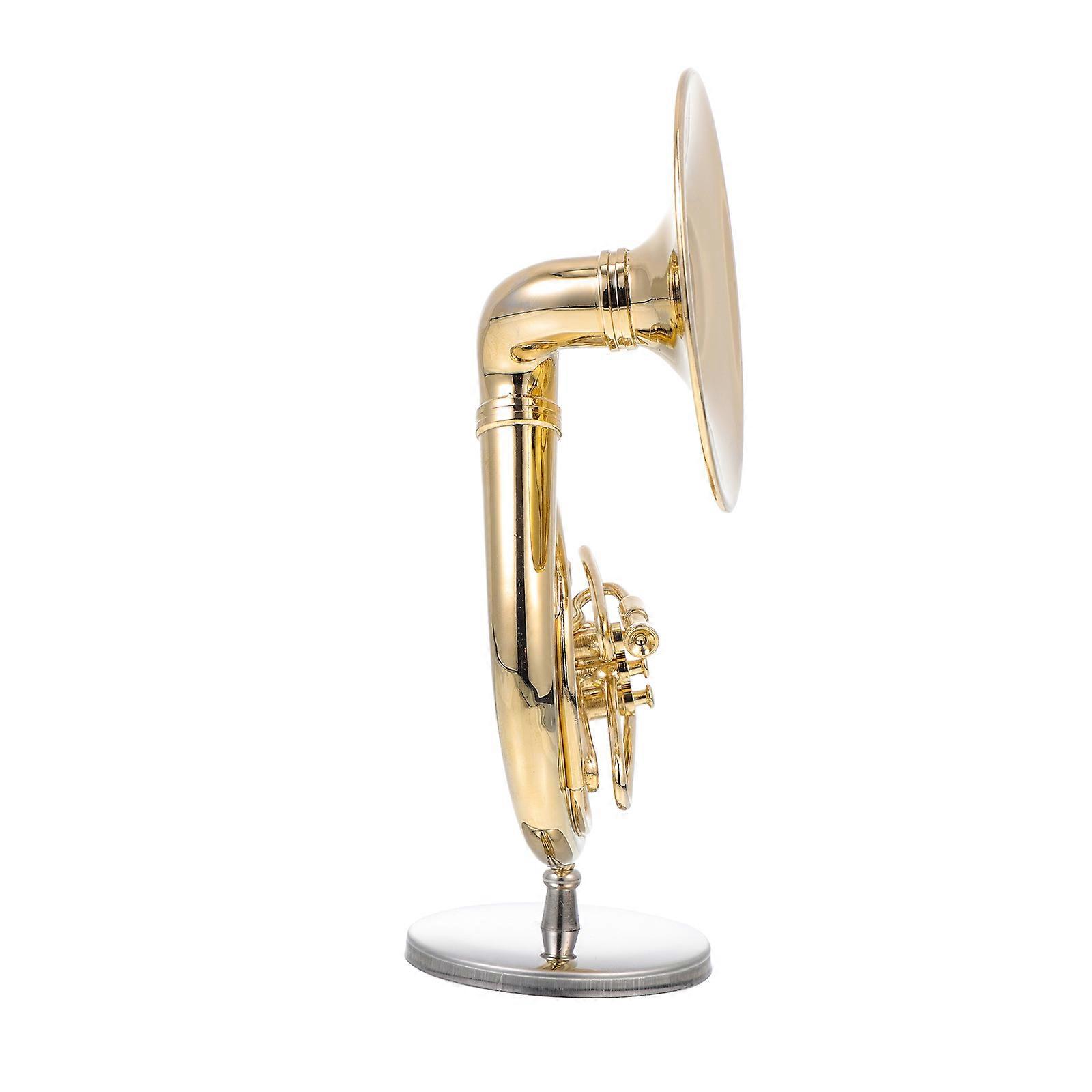 1 Set Desktop Sousaphone Model Exquisite Instrument Model Mini Sousaphone Model