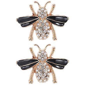 2 pcs Bee Shoe Charms Cute Clips Decorative Buckles Metal Shoe Clips for Women