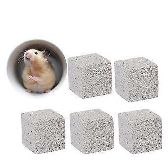 Mineralsten Tandkvarn för Hamster Tuggleksaker Kalcium 5-delars Set