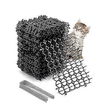 12pcs Garden Cat Repellent Mat Anti-cat Dog Repellent Mat Prickle Strip Keep Cats Away Safe Plastic Spike Thorn Mat Pet Supplies