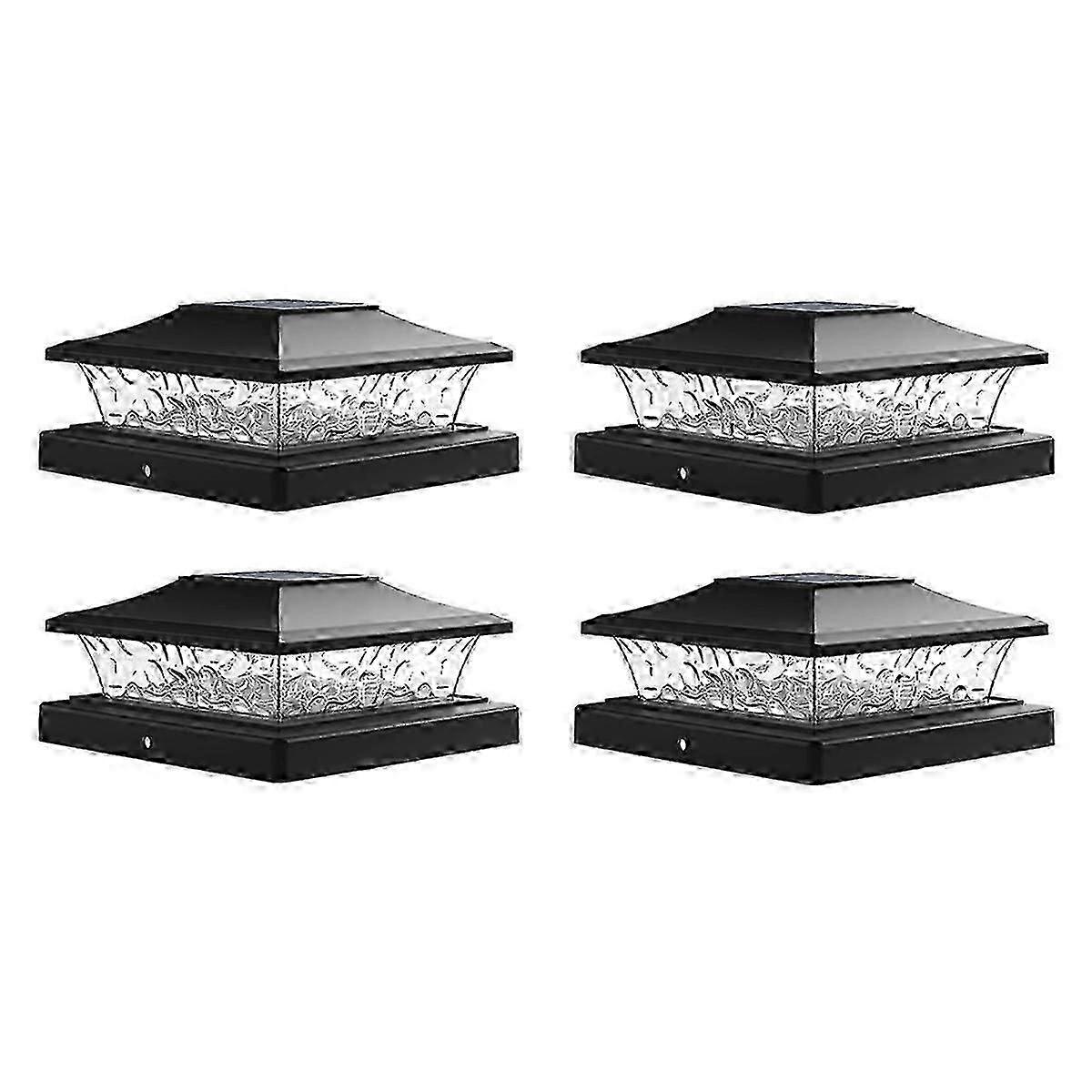 Solar Post Cap Lights Outdoor Deck Fence Post Light 4Pack