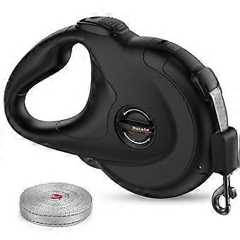Retractable dog leash 4m max weight 50kg nylon strap with locking button for dogs