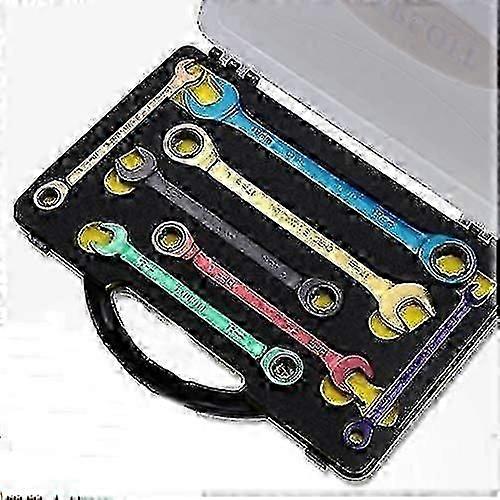 Color Ratchet Spanner Dual Purpose Multi-Function Movable Spanner Hand Tools Set 8-19mm (Size : 8mm)