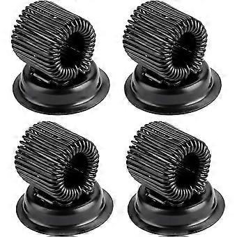 4 stuks sterke magnetische pen potloodhouders clips met verstelbare veerlus, verwijderbare roestvrijstalen penclip, zwart, 20 mm