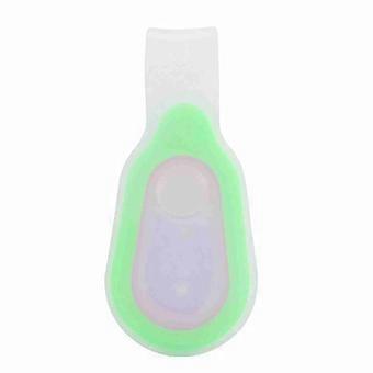Silicone Gel Night Cycling Running Backpack Safety Warning LED Flash Light Lamp(green)