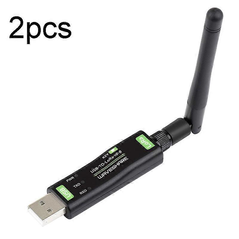 2pcs Waveshare 24516 USB To LoRa Data Transfer Module Based On SX1262 HF Version Using XTAL Crystal Oscillator