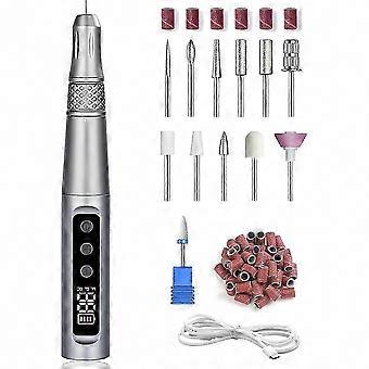 High-Speed 35000RPM Cordless Nail Drill, Rechargeable Electric Nail File Kit for Professional Manicure & Pedicure