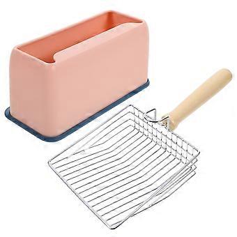 Stainless Steel Cat Litter Scoop with Box for Litter Cleaning 1Set