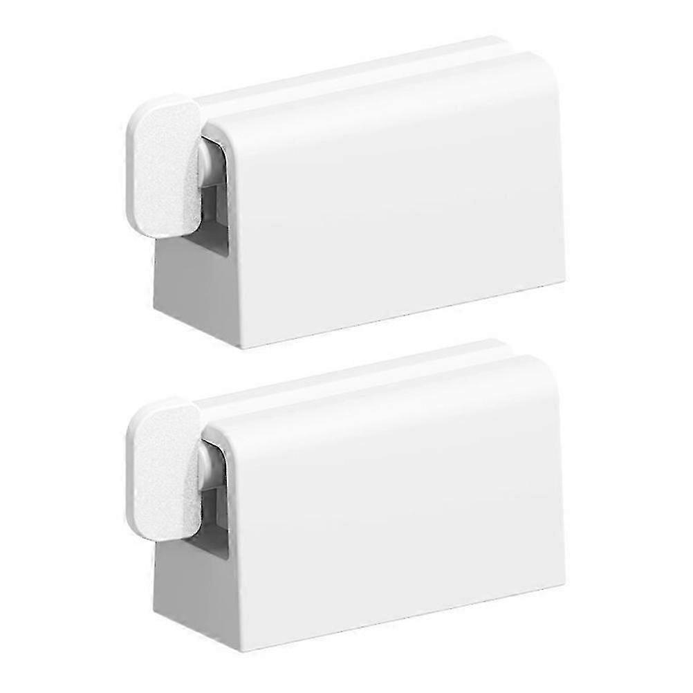 Automatic Toothpaste Dispenser Toothpaste Extruder compatible with Home 2Pcs White Plastic