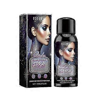 Glitter Highlight Spray, Natural Stereo Long-Lasting Brightening Glitter Spray