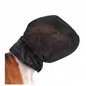 Outdoor Hiking Activities for Dogs: Black Breathable Mesh Foxtail Face Mask and Field Net Guard
