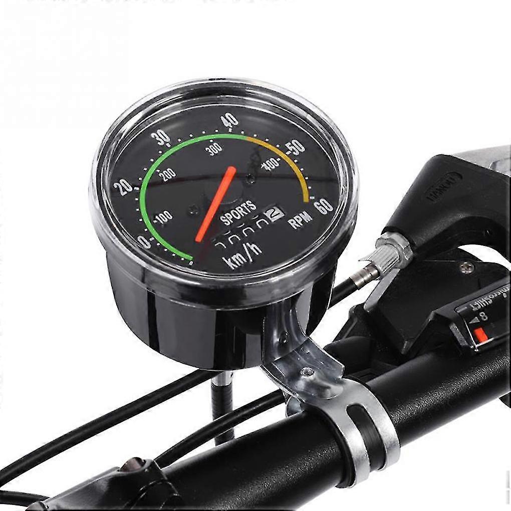 Round Bicycle Mechanical Speedometer Cycling Odometer Stopwatch