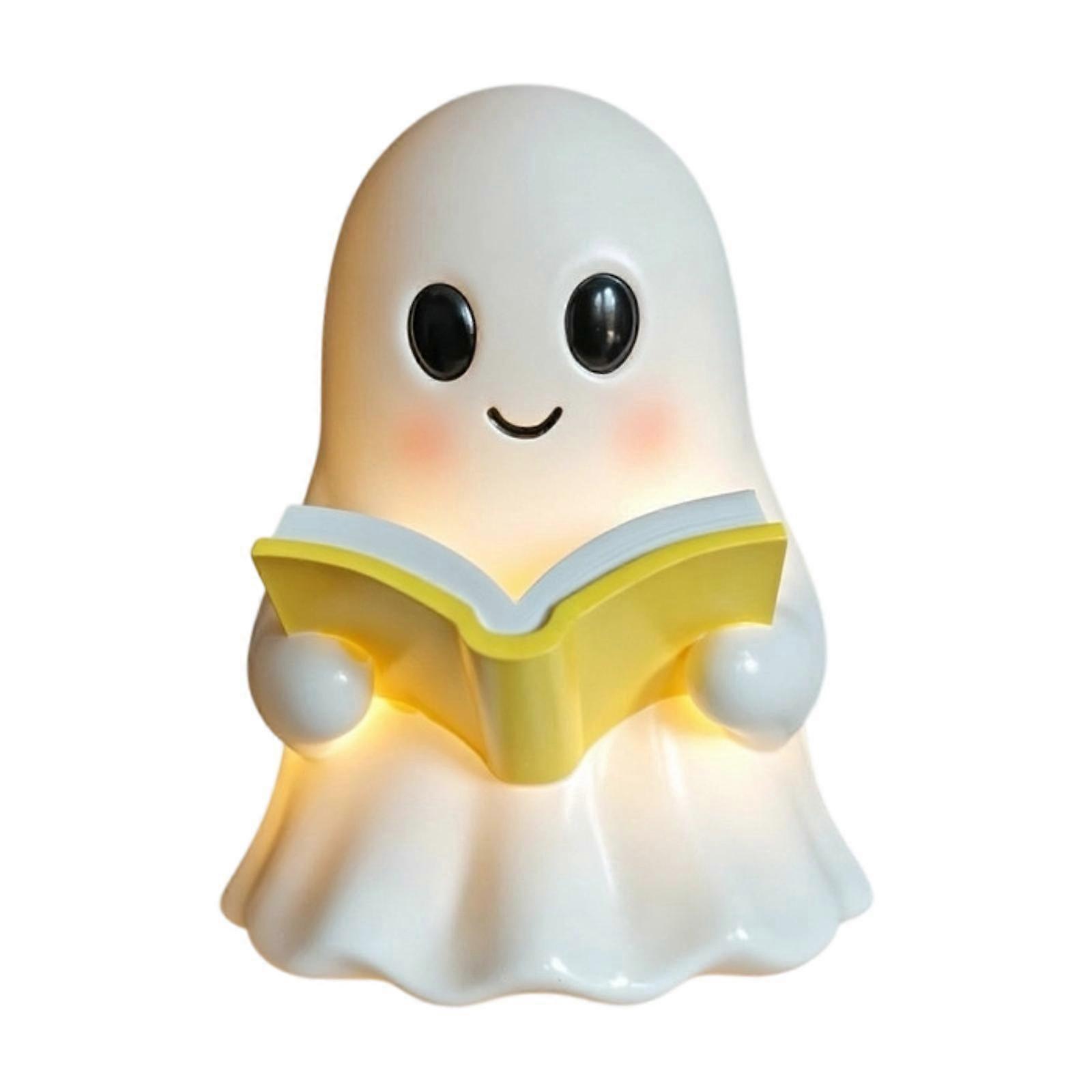Halloween Ghost Night Light Ghost Reading Lantern for Desktop Dorm Mantel