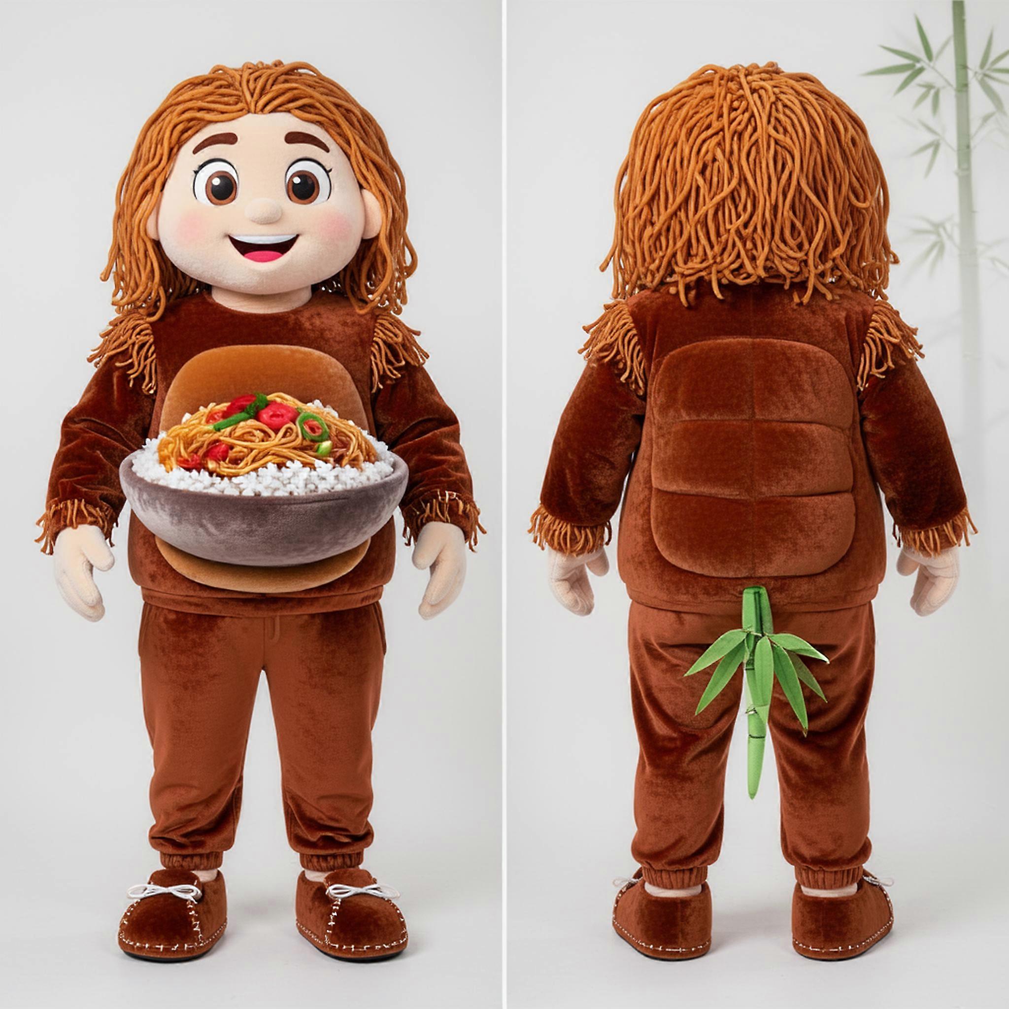 MASTICOT Rust Orange Noodle Sleeved Pad Thai Mascot
