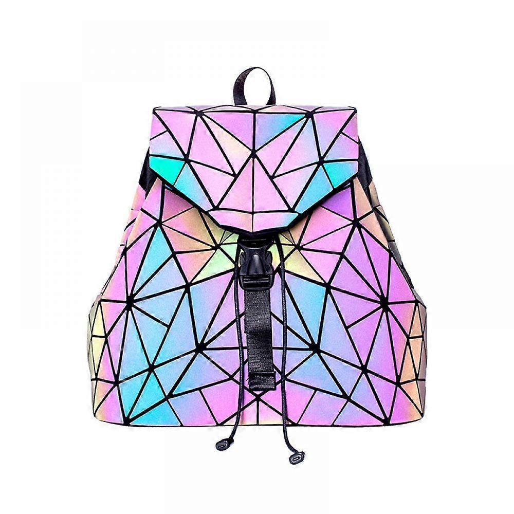 Geometric Holographic Iridescent Backpack