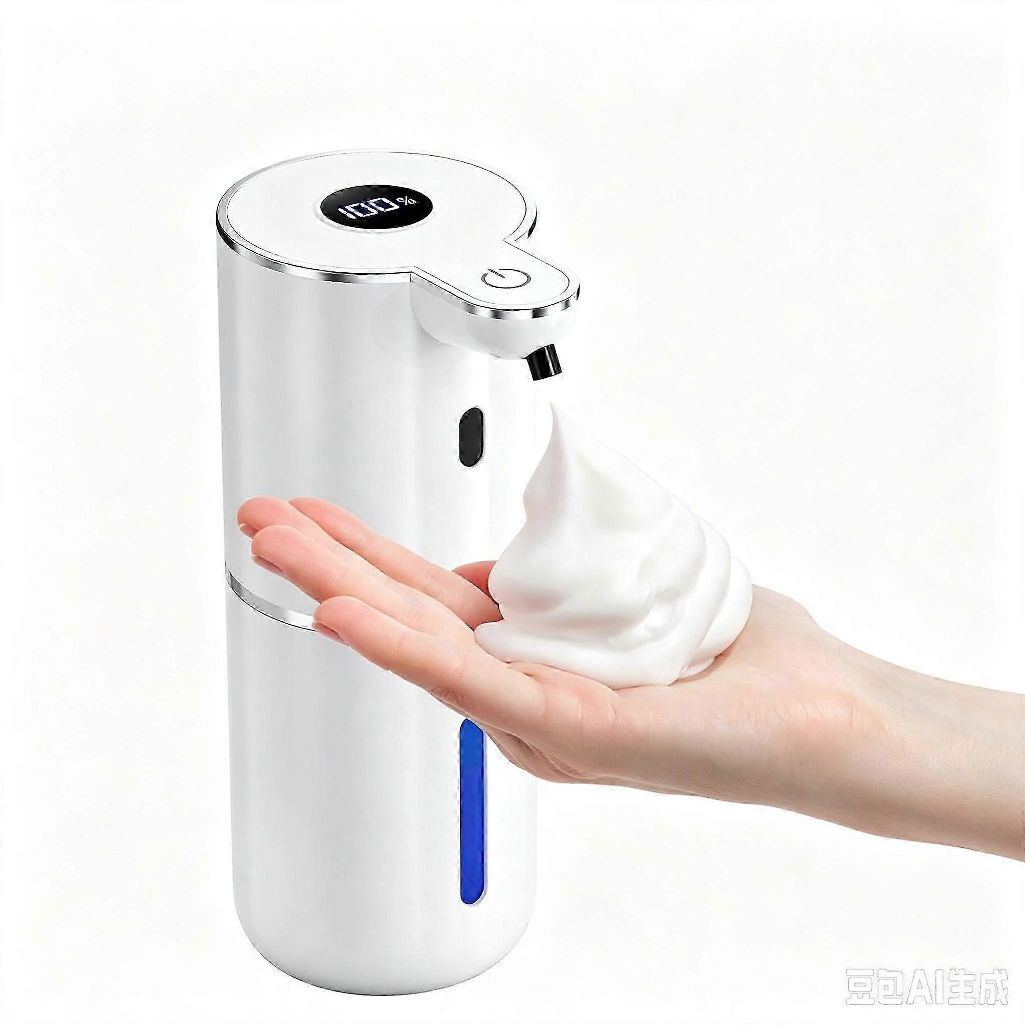Automatic Foam Soap Dispenser,Digital Display,380ml,6 Levels,USB Rechargeable