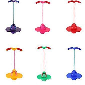 Jumping Ball Toy with Handle for Outdoor Kids Exercise Purple Sports Accessory