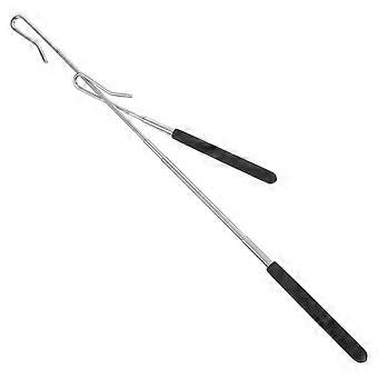 Conjunto de 2 hastes de metal para controle de fantoches, em aço inoxidável.