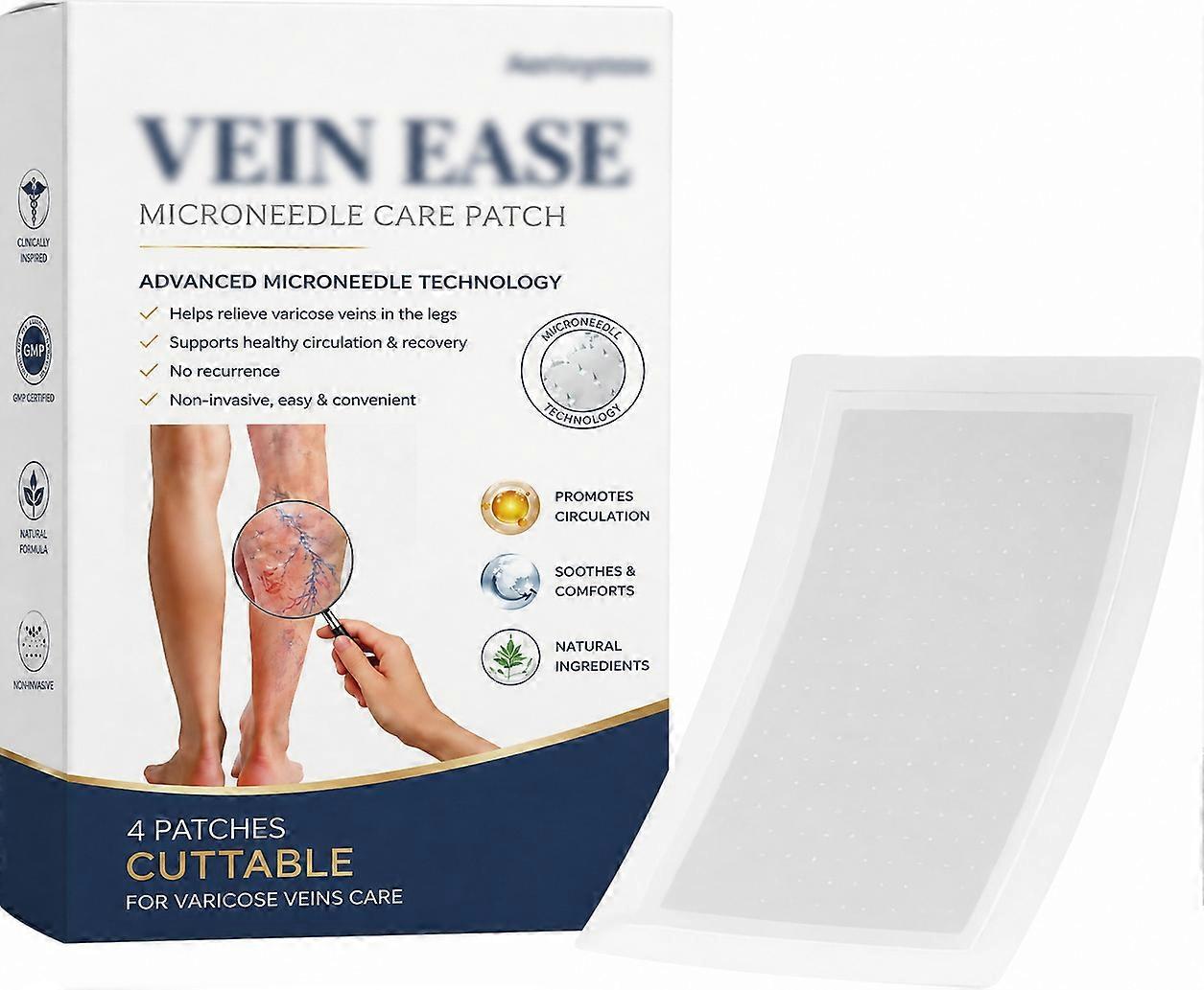 2pcs Leg Circulation Support Patch, External easy-apply leg care patch with multiple plant extracts