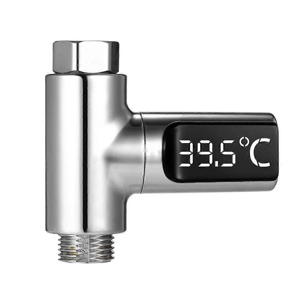 SelfPowered LED Shower Thermometer with RealTime Water Temperature Display, Waterproof Easy Install