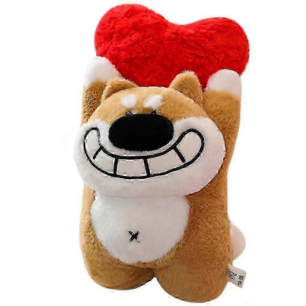 Soft Corgi Plush Featuring Heart Motif