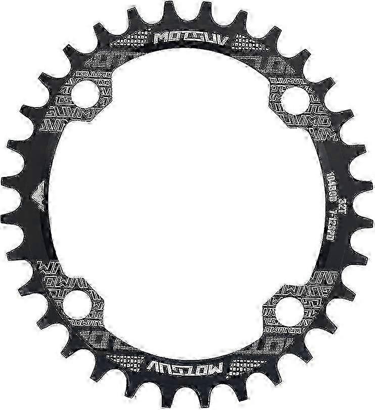 34T 104BCD Oval Chainring Black