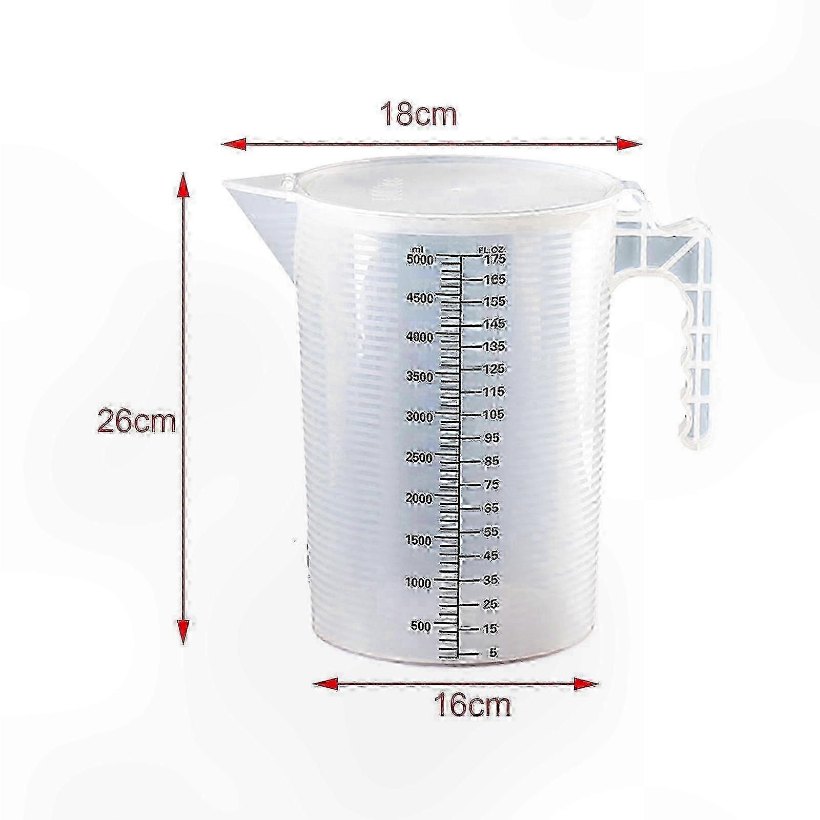 5000ml Measuring Jug with Handle for Kitchen, Baking, and Beverage Preparation