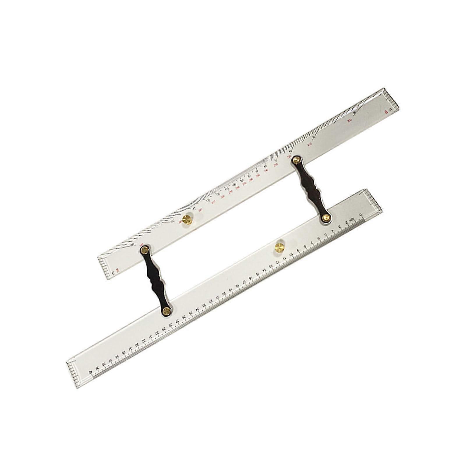 450mm Marine Parallel Ruler for Navigation Charts Acrylic and Copper Precision Plotting Tool
