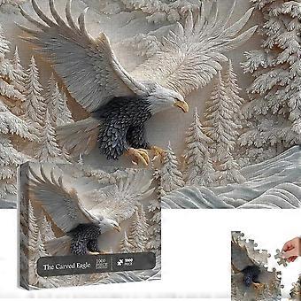 Eagle Jigsaw Puzzle 1000 Pieces for Adults, Challenging Wildlife Art Game, Bald Eagle in Flight Wall Decor