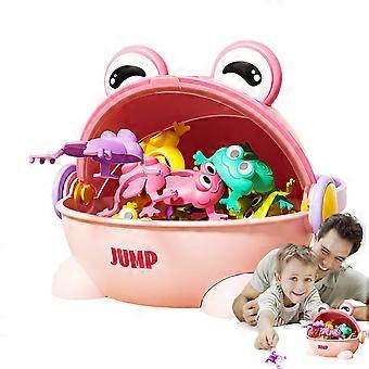 Jumping Frog Toy Pink Set for Kids  Interactive Bouncing Game, Educational Hand Coordination Play