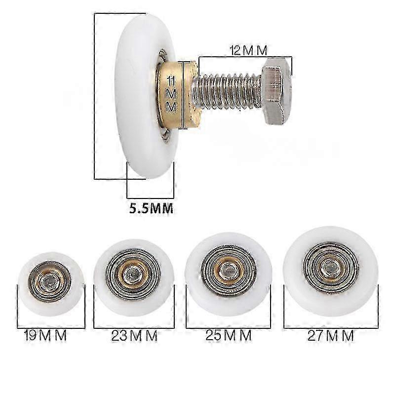 4 Pcs Shower Door Rollers Nylon Wheels