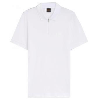 Men's Hugo Boss Casual Hugo Boss Men's White Passerzip Polo Shirt