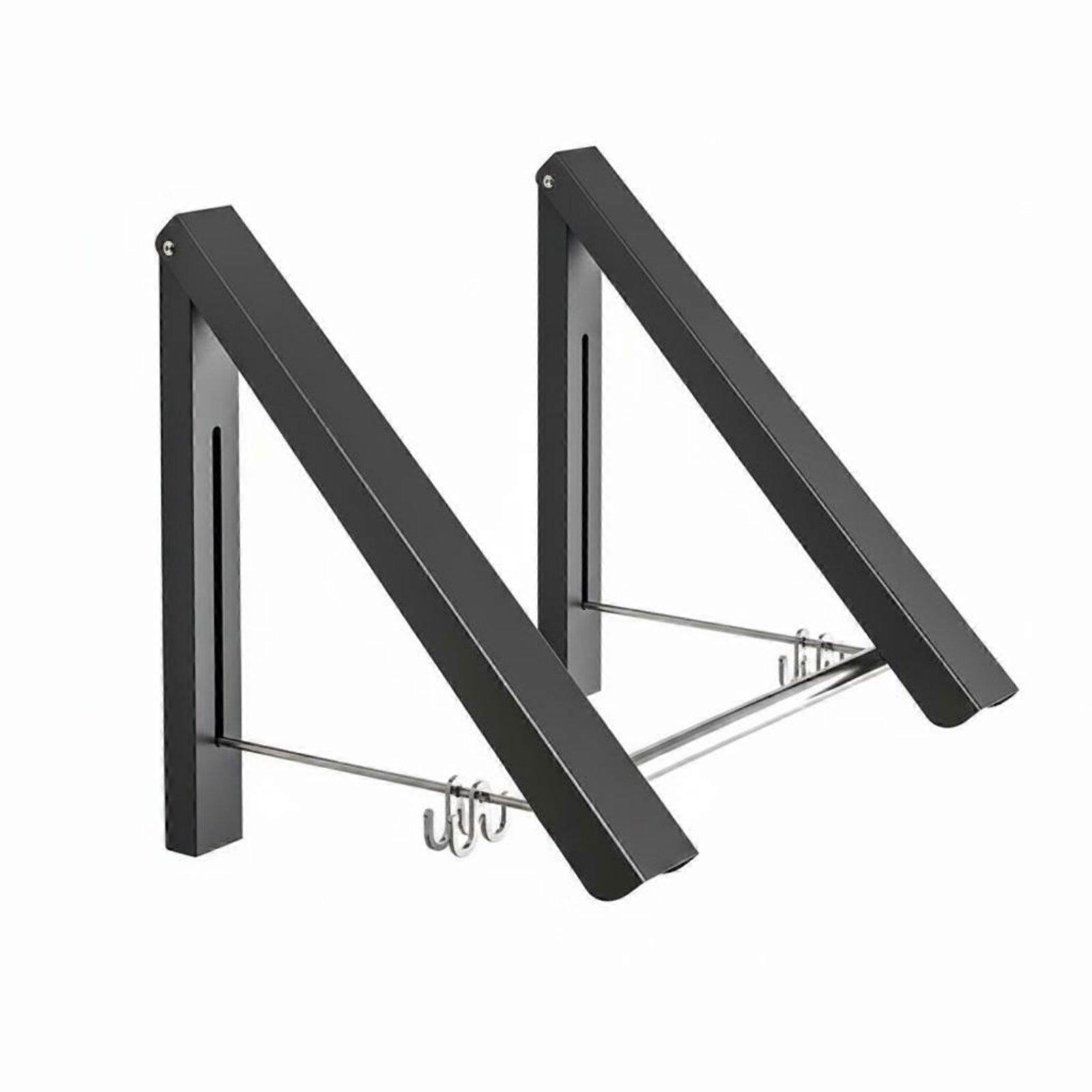 Wall-Attached Folding Clothes Rack Drill Installation Retractable Clothes