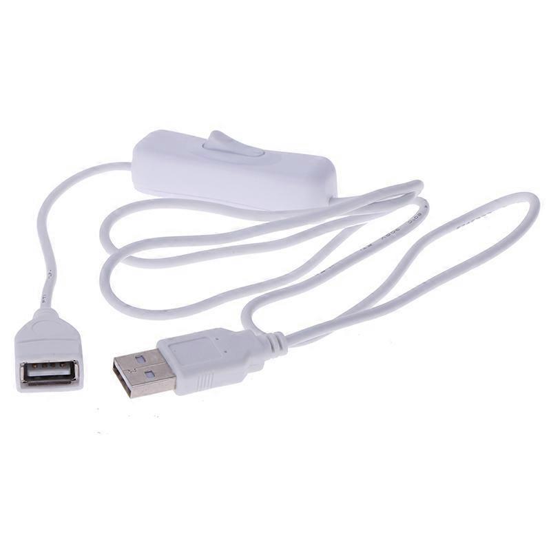 1Pc 1M Usb Cable With Switch On/Off Cable Extension Toggle For Usb Lamp Usb Fan